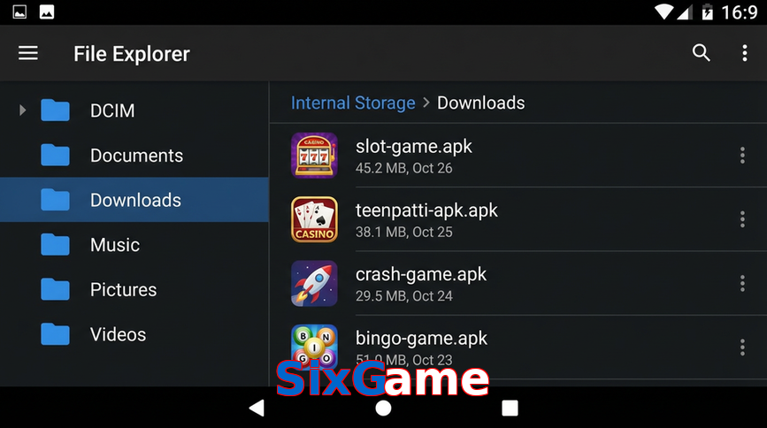 Main screen of SixGame gameapk page for PK players