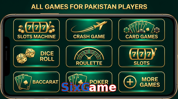 Main screen of SixGame games page for PK players